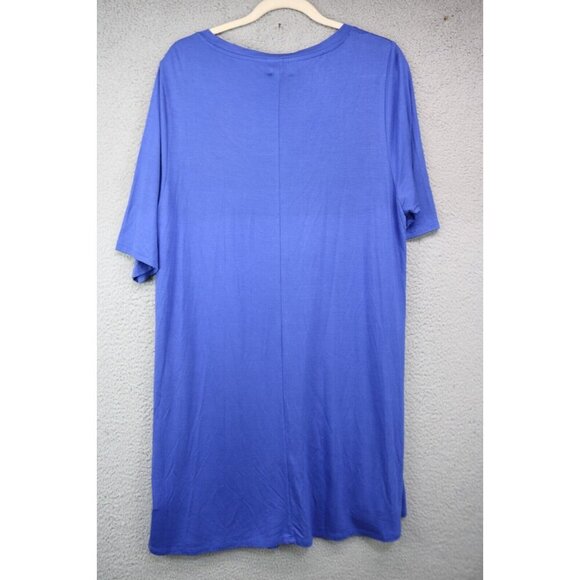 Greige Dazzling Blue Tee-Shirt Dress-Size 1X-New with Tags - Picture 8 of 11